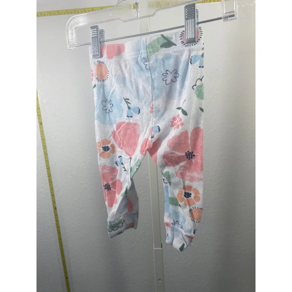 Just One You by Carters Baby Girls Floral Leggings White Pink Blue‎ 12M JOY90880